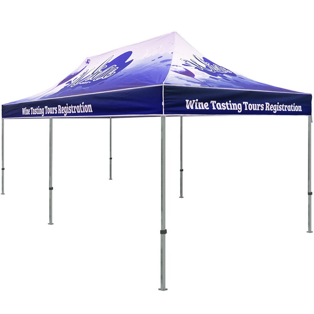 Casita 20 ft. Aluminum Canopy Tent — Graphic Package / White Trim Color